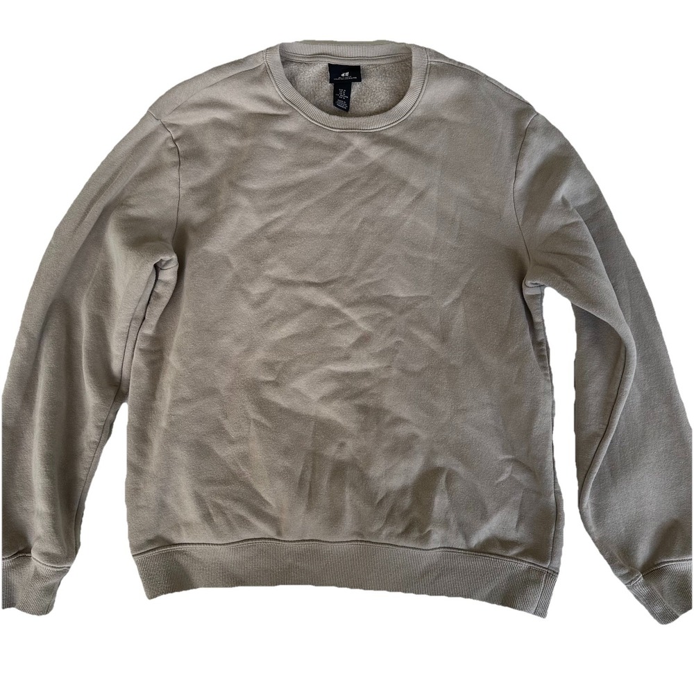 H&M Men's Medium pullover crewneck brown beige sweater